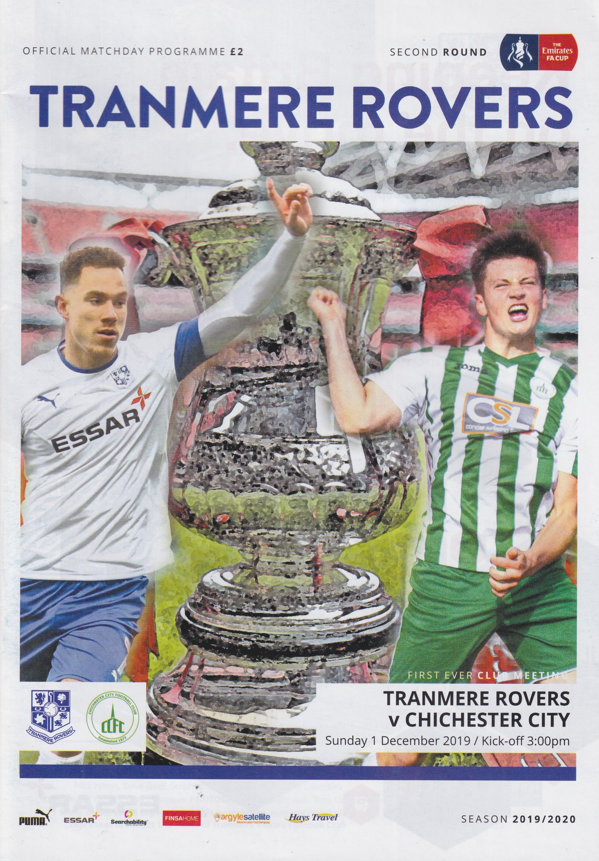 Tranmere Rovers v Chichester City match programme
